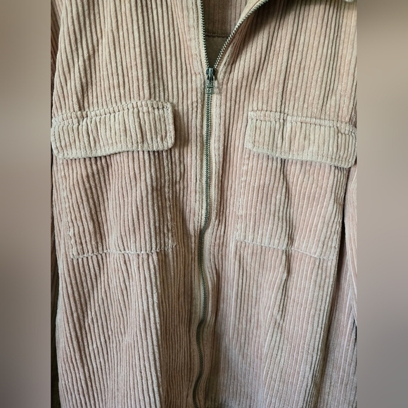 Urban Outfitters Pink Corduroy Ribbed Full Zip Up Jacket | L - Picture 2 of 5